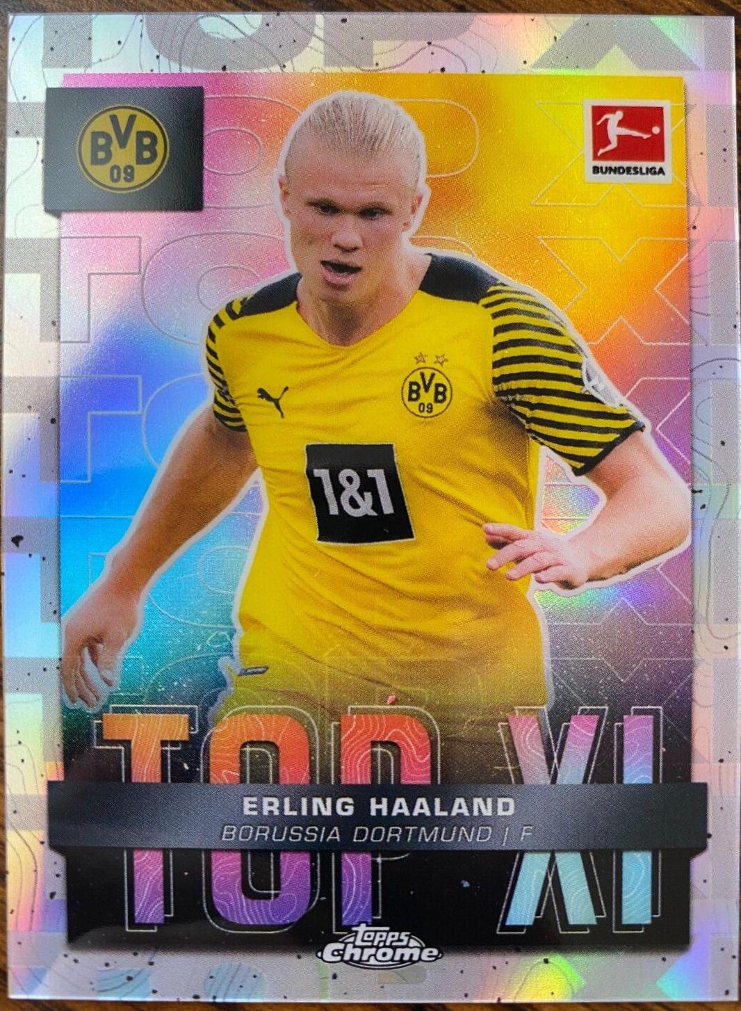 2021 Topps Chrome Bundesliga Top XI Erling Haaland #XI-EH card