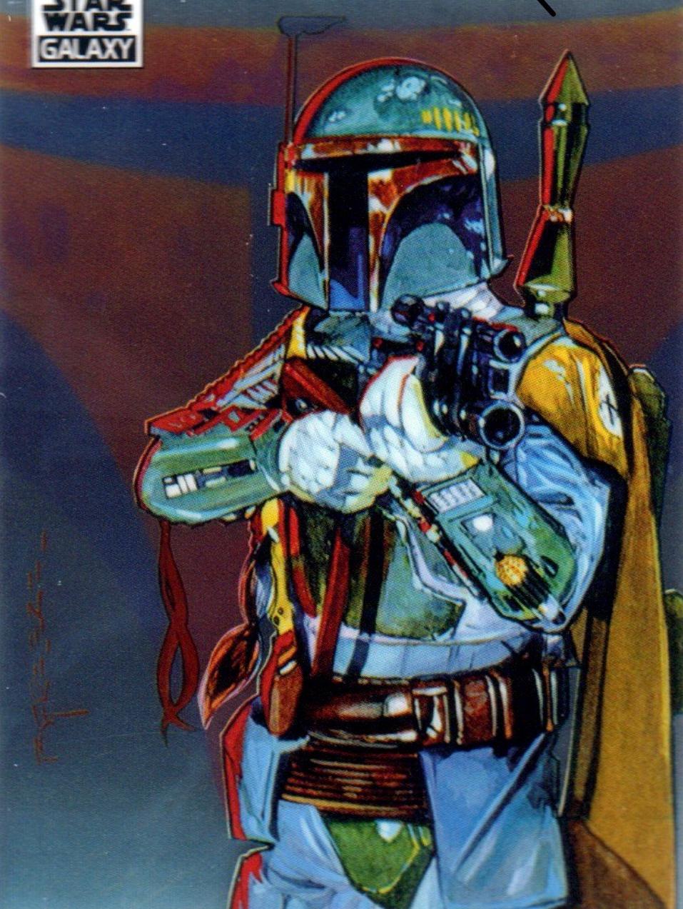 2021 Topps Chrome Galaxy A Dangerous Boba Fett #11 card