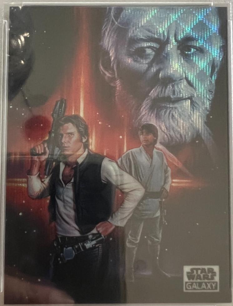 2021 Topps Chrome Galaxy Birth of a Hero [Wave Refractor] #80 card