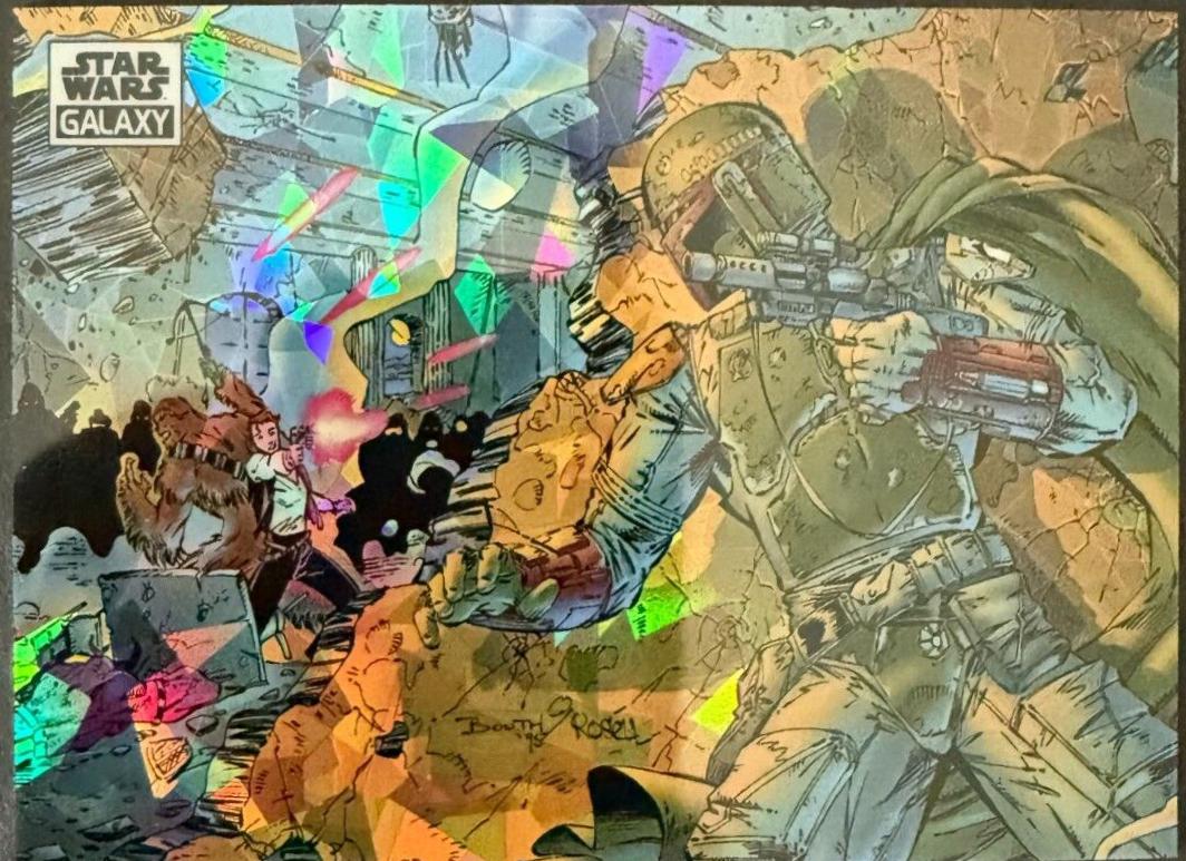 2021 Topps Chrome Galaxy Boba Fett [Atomic Refractor] #32 card