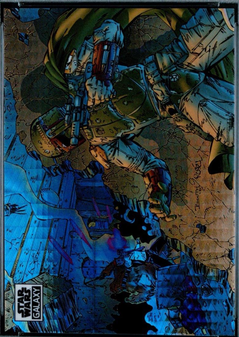 2021 Topps Chrome Galaxy Boba Fett [Prism Refractor] #32 card