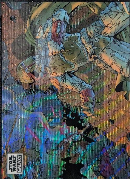2021 Topps Chrome Galaxy Boba Fett [Wave Refractor] #32 card