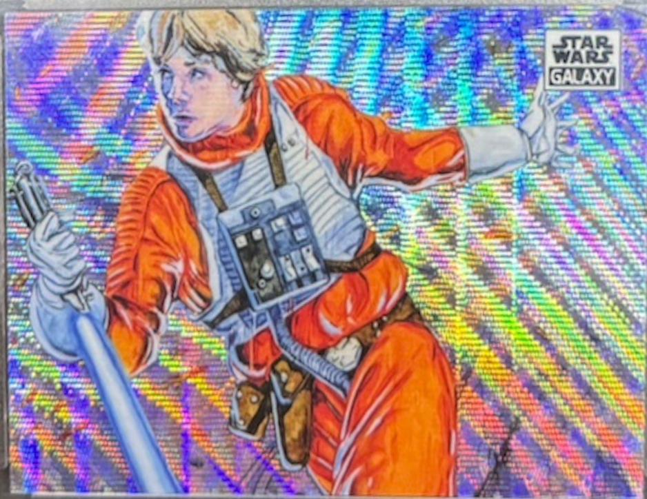 2021 Topps Chrome Galaxy Luke's Ground Assault [Wave Refractor] #58 card