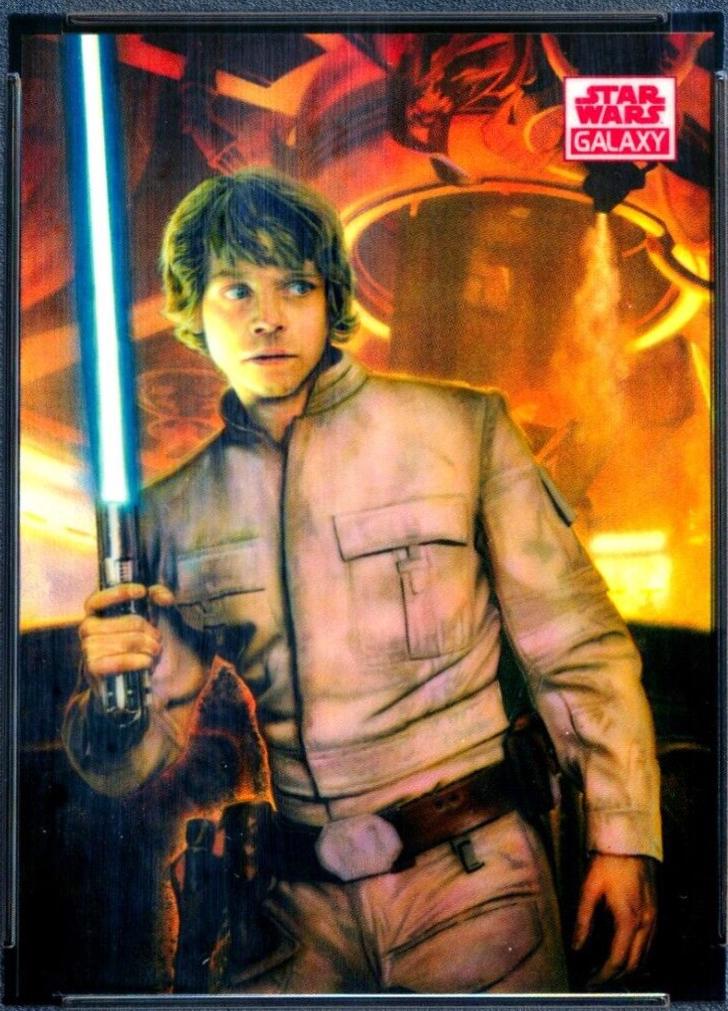2021 Topps Chrome Galaxy Luke Skywalker [Red Refractor] #34 card