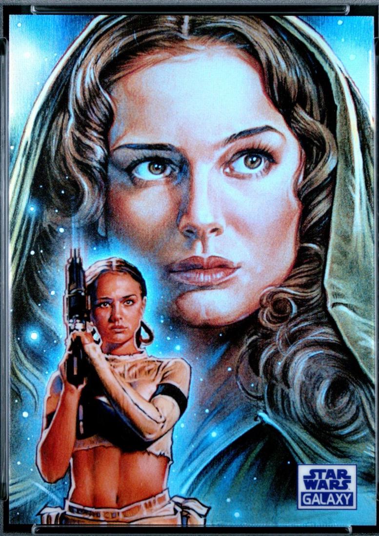 2021 Topps Chrome Galaxy Padme Amidala [Purple Refractor] #40 card