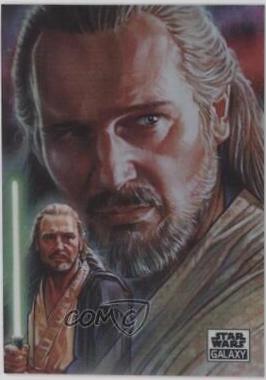 2021 Topps Chrome Galaxy Qui-Gon Jinn [Refractor] #38 card