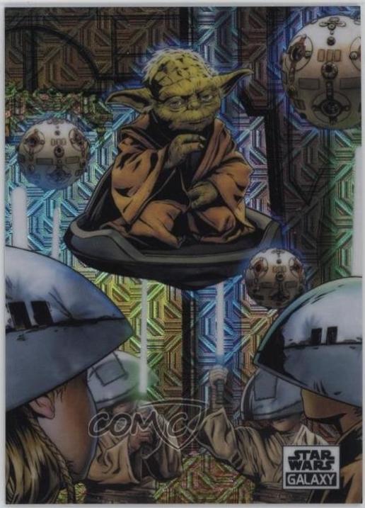 2021 Topps Chrome Galaxy Teaching The Younglings [Mojo Refractor] #46 card
