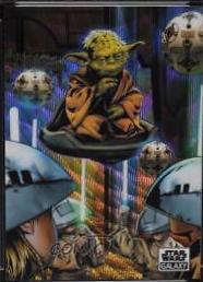 2021 Topps Chrome Galaxy Teaching The Younglings [Wave Refractor] #46 card