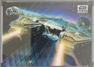 2021 Topps Chrome Galaxy The Falcon Fires [Wave Refractor] #61 card