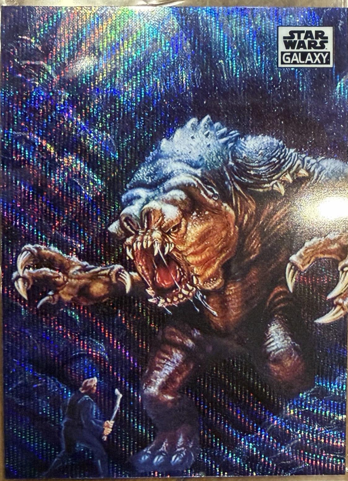 2021 Topps Chrome Galaxy The Rancor [Wave Refractor] #8 card