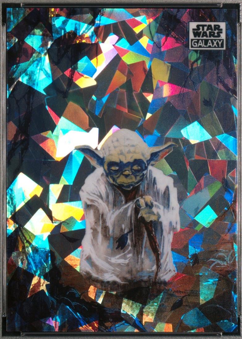 2021 Topps Chrome Galaxy Yoda on Dagobah [Atomic Refractor] #44 card