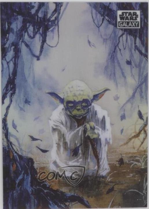 2021 Topps Chrome Galaxy Yoda on Dagobah [Refractor] #44 card