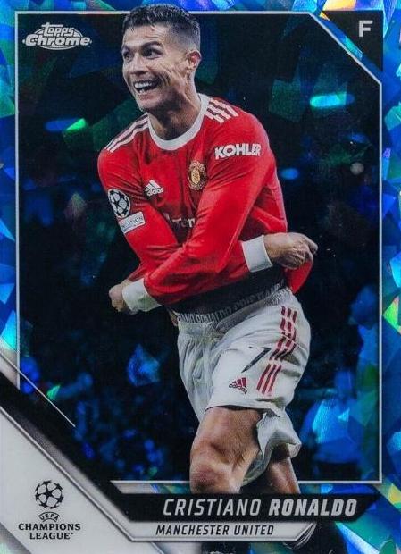 2021 Topps Chrome Sapphire UEFA Champions League Cristiano Ronaldo #10 card