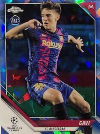 2021 Topps Chrome Sapphire UEFA Champions League Gavi #25 card