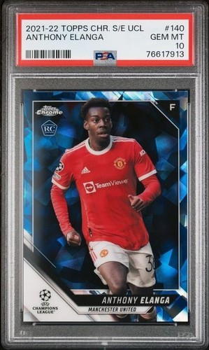2021 Topps Chrome Sapphire UEFA Champions League Anthony Elanga #140 card