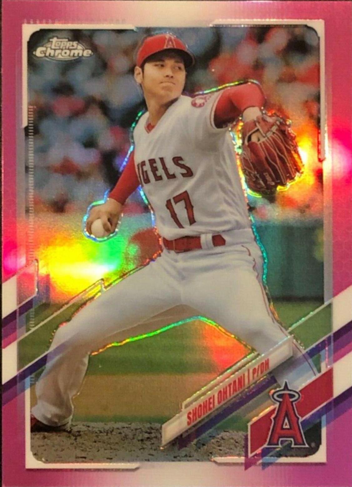 2021 Topps Chrome Shohei Ohtani [Pink Refractor] #159 card