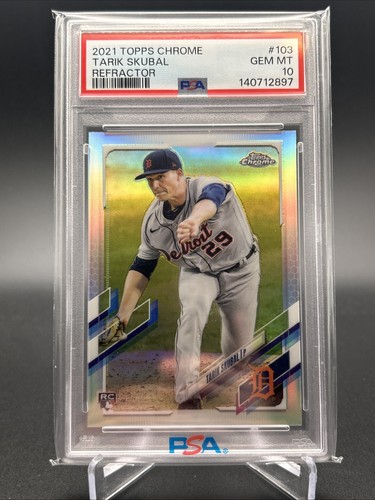 2021 Topps Chrome Tarik Skubal [Refractor] #103 card