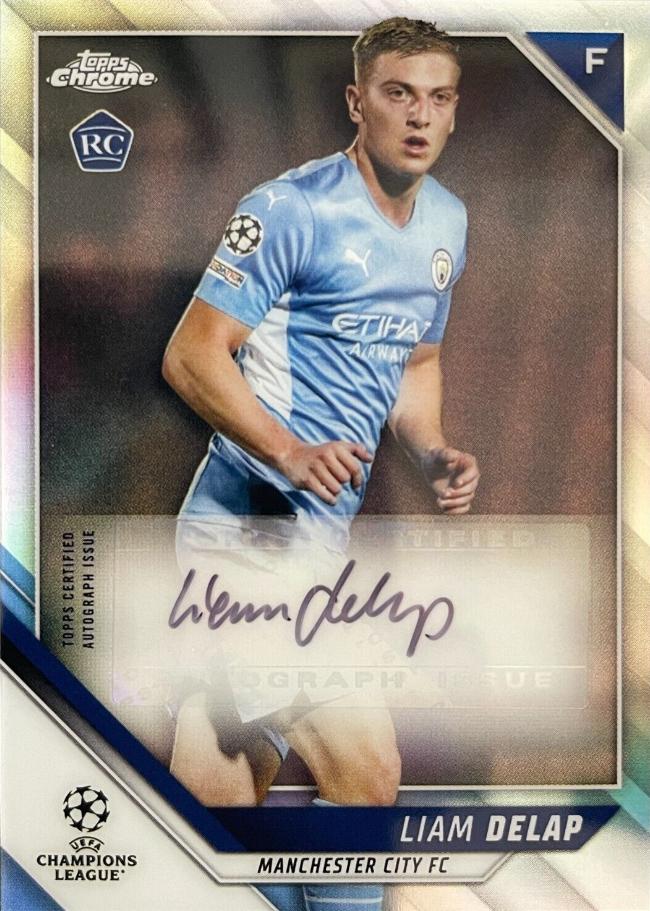 2021 Topps Chrome UEFA Champions League Autographs Liam Delap #CA-LD card