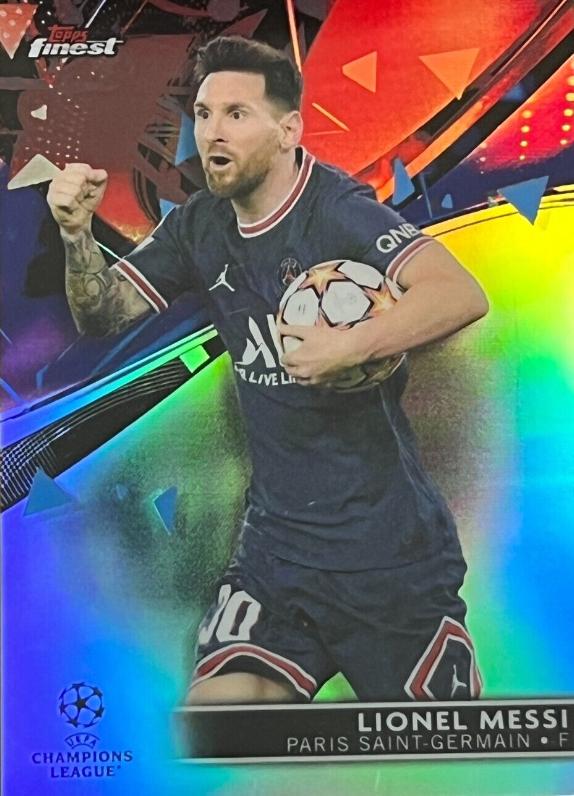 2021 Topps Finest UEFA Champions League Lionel Messi [Refractor] #1 card