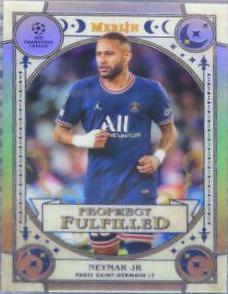 2021 Topps Merlin Chrome UEFA Prophecy Fulfilled Neymar Jr #PF-9 card