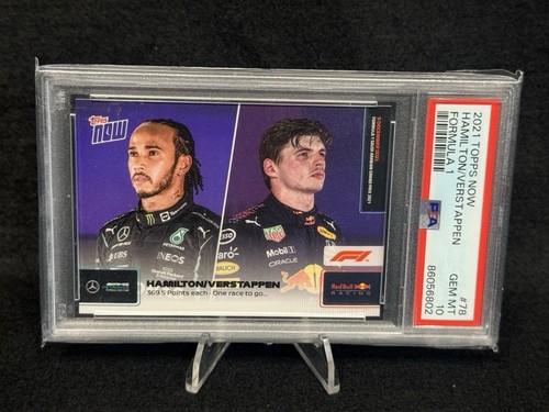 2021 Topps Now Formula 1 Lewis Hamilton, Max Verstappen #78 card