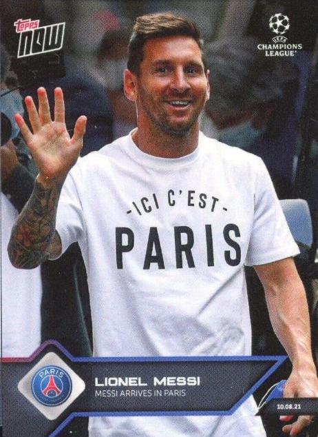 2021 Topps Now UEFA Champions League Lionel Messi #11 card
