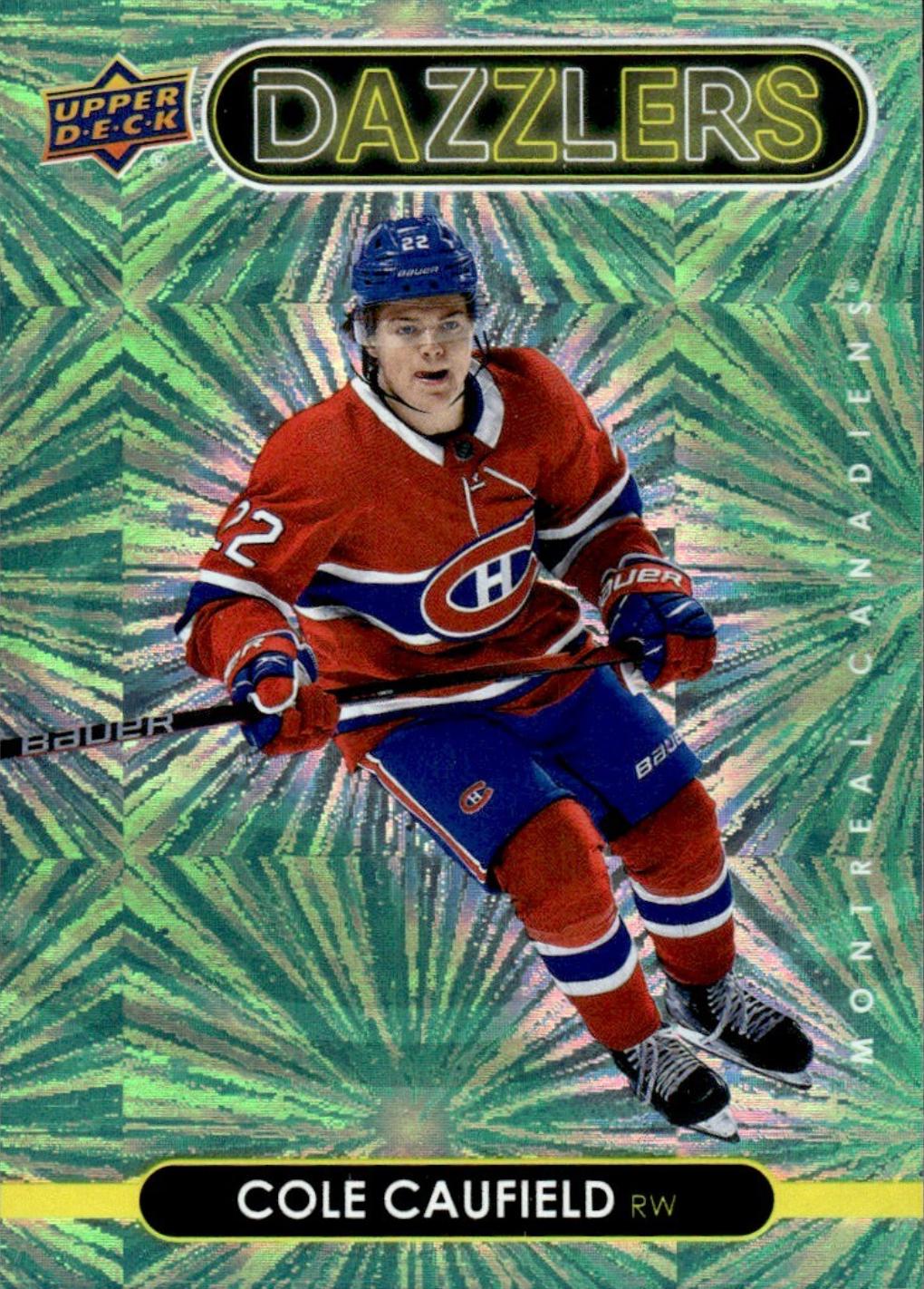 2021 Upper Deck Dazzlers Cole Caufield [Green] #DZ-25 card
