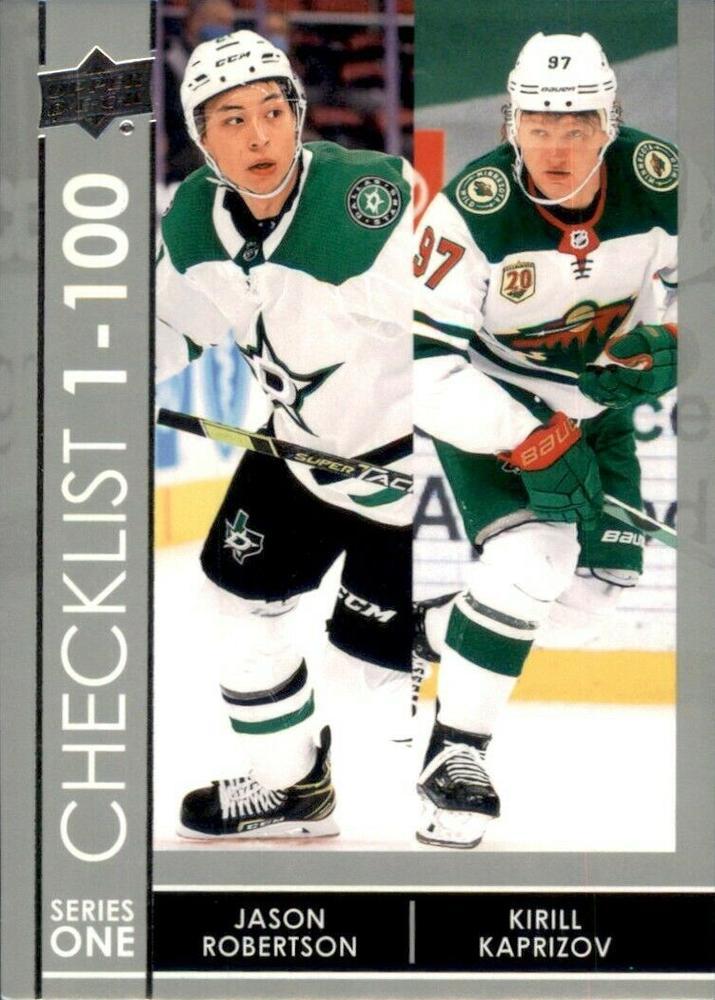 2021 Upper Deck Jason Robertson, Kirill Kaprizov #199 card
