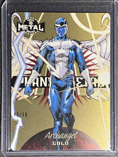2021 X-Men Metal Universe Planet Metal Archangel [Gold] #1 card