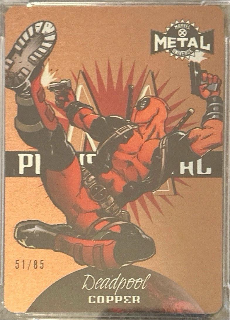 2021 X-Men Metal Universe Planet Metal Deadpool [Copper] #6 card