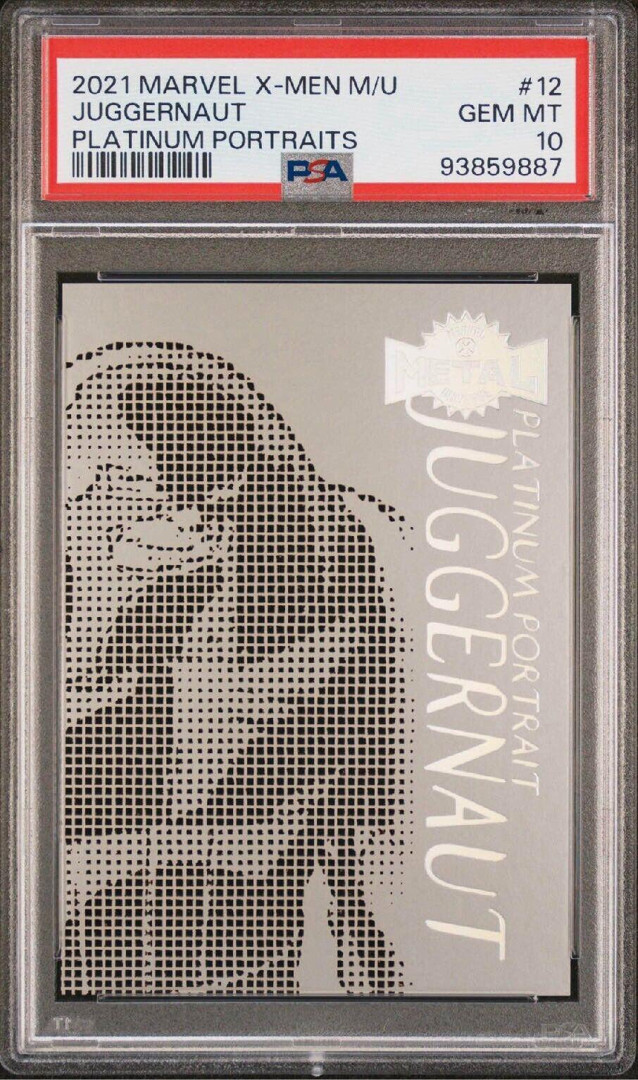 2021 X-Men Metal Universe Platinum Portraits Juggernaut #12 card