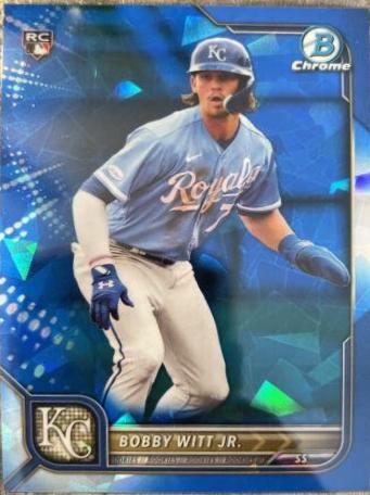 2022 Bowman Chrome Bobby Witt Jr. [SP Variation Sapphire] #77 card