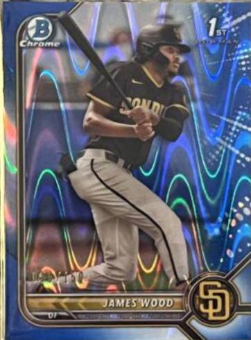 2022 Bowman Chrome Prospects James Wood [Lava Refractor] #BCP-108 card