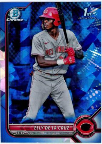 2022 Bowman Chrome Prospects Sapphire Elly De LA Cruz #BCP-50 card