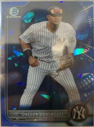 2022 Bowman Chrome Prospects Sapphire Jasson Dominguez #BCP-98 card