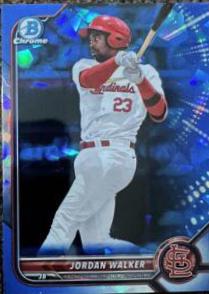 2022 Bowman Chrome Prospects Sapphire Jordan Walker #BCP-221 card