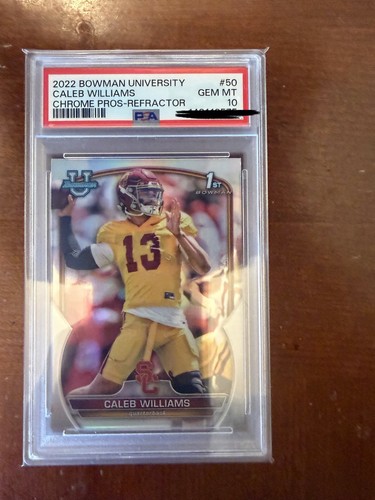 2022 Bowman Chrome University Caleb Williams [Refractor] #50 card