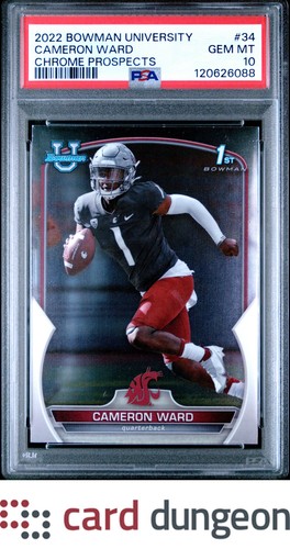 2022 Bowman Chrome University Cameron Ward #34 card