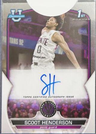 2022 Bowman Chrome University Scoot Henderson [Autograph] #102 card