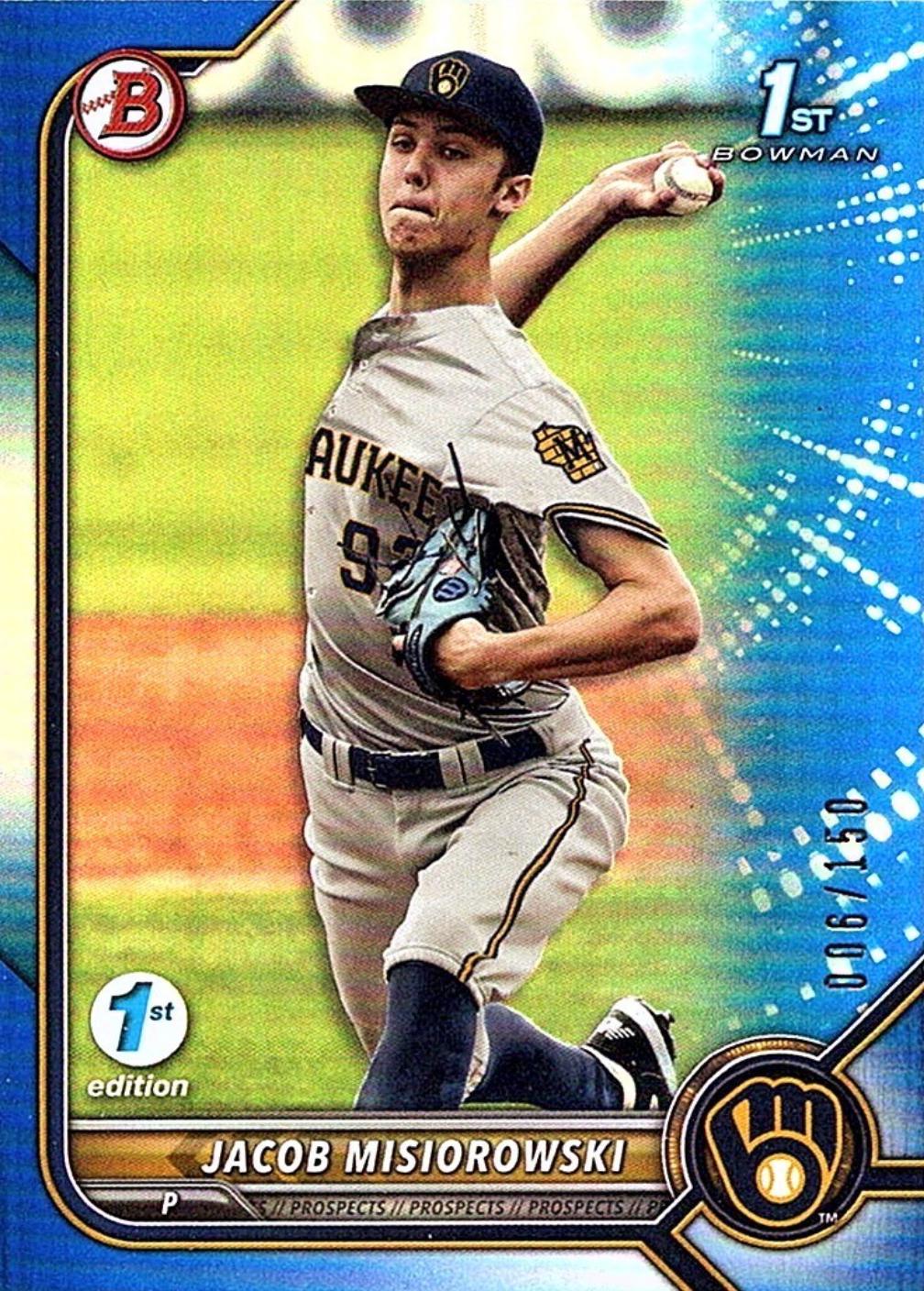 2022 Bowman Draft 1st Edition Jacob Misiorowski [Blue] #BD-132 card