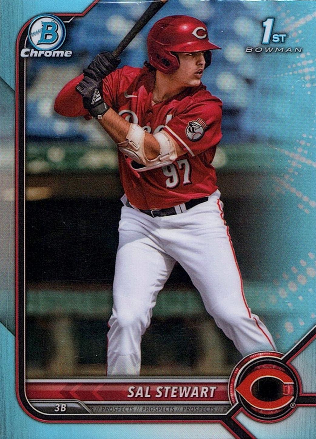 2022 Bowman Draft Chrome Sal Stewart [Sky Blue Refractor] #BDC-122 card