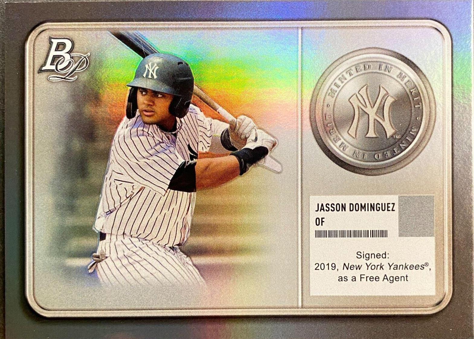 2022 Bowman Platinum Minted in Merit Jasson Dominguez #MM-16 card