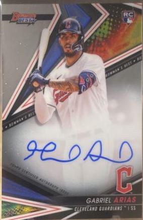 2022 Bowman's Best of Autographs Gabriel Arias #B22-GA card