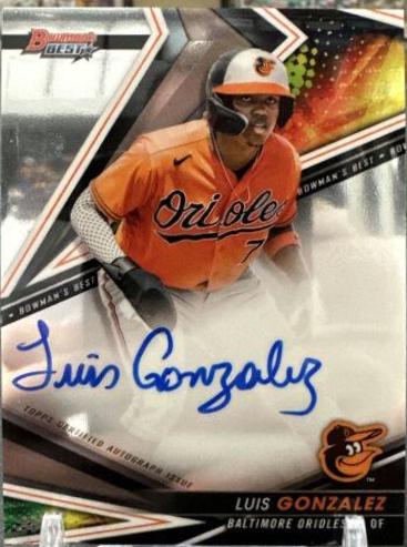 2022 Bowman's Best of Autographs Luis Gonzalez #B22-LG card