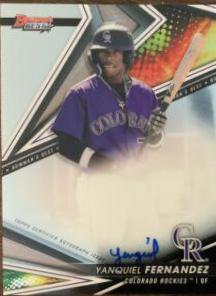 2022 Bowman's Best of Autographs Yanquiel Fernandez #B22-YF card