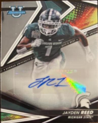 2022 Bowman's Best University Autographs Jayden Reed #BA-JR card