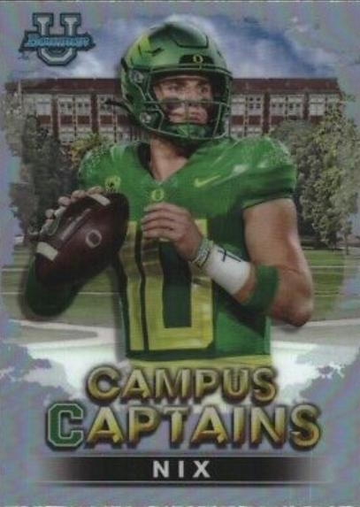 2022 Bowman's Best University Campus Captains Bo Nix #CC-28 card