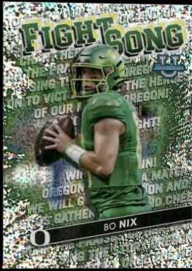 2022 Bowman's Best University Fight Song Bo Nix #FS-14 card