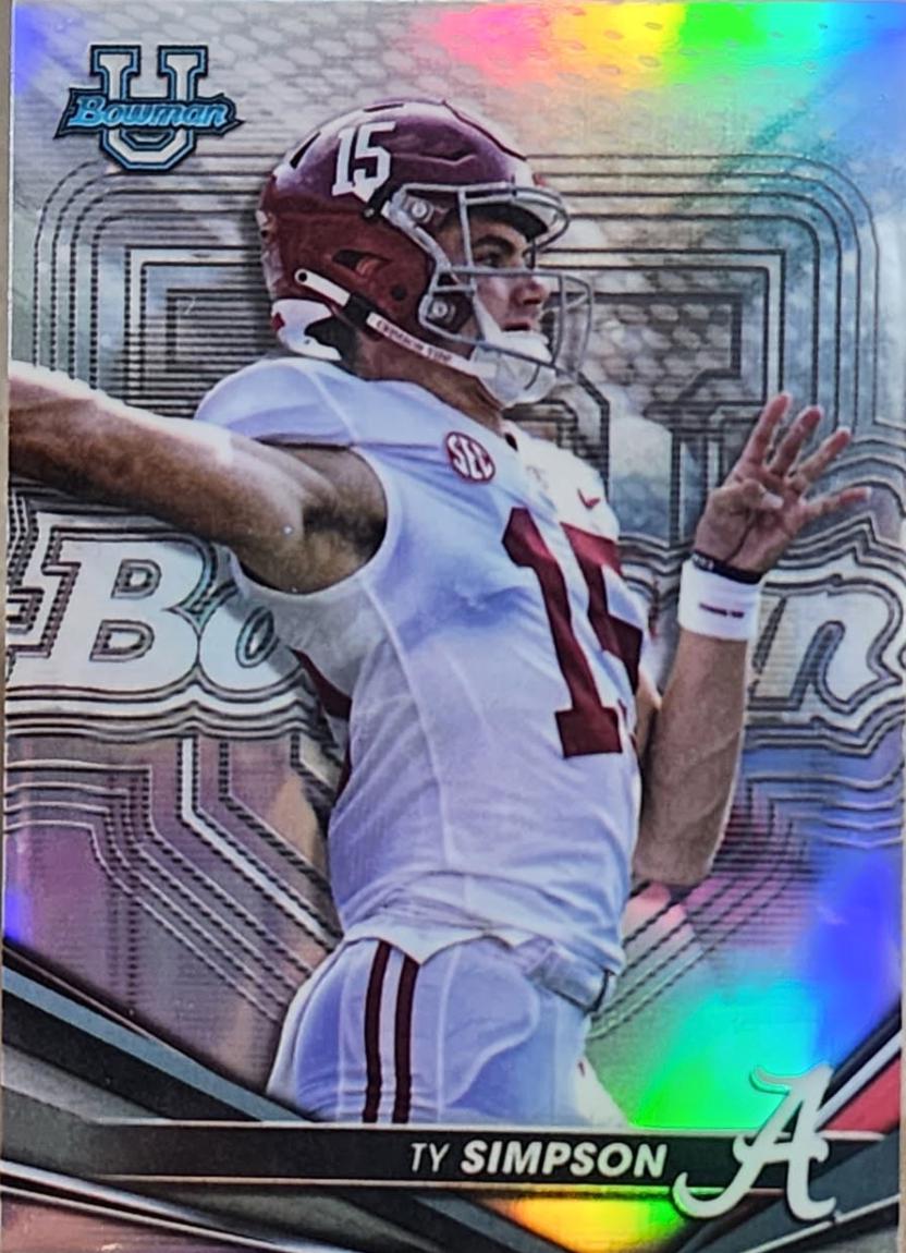 2022 Bowman's Best University Ty Simpson [Refractor] #59 card