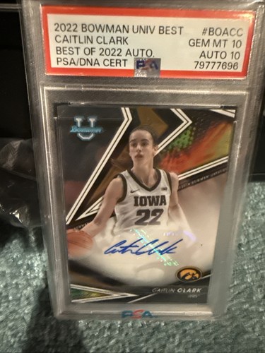 2022 Bowman University Best of Autographs Caitlin Clark #BOA-CC card